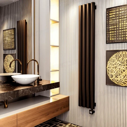 Радиатор-полотенцесушитель Warmmet Power 76VE электрический 800 Вт, 750х396мм (ВШ) 5 секции