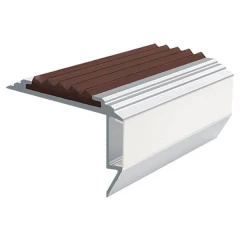 Противоскользящий алюмин.анодирован.угол-порог GlowStep 45х26х6 мм 2 м тем-корич, профиль цветной