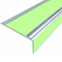 Противоскользящий алюминиевый угол-порог АУ38 ФЭС 38х3,6х20мм (вставка ФЭС+бортик), 2м