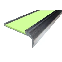 Противоскользящий алюминиевый угол-порог АУ42 ФЭС 42х4,5х20,5мм (вставка ФЭС), 2м