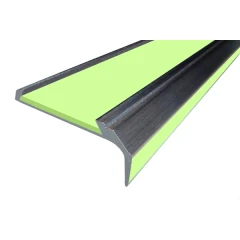 Противоскользящий алюминиевый угол-порог АУ42 ФЭС 42х4,5х20,5мм (вставка ФЭС+бортик), 2м