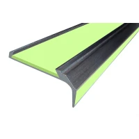 Противоскользящий алюминиевый угол-порог АУ42 ФЭС 42х4,5х20,5мм (вставка ФЭС+бортик), 3м