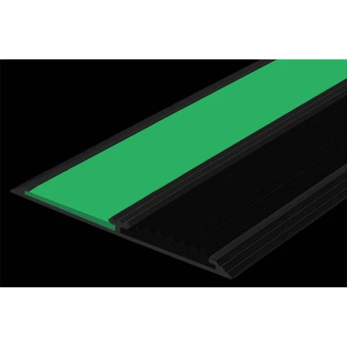 Противоскользящая алюминиевая полоса АП86 Премиум ФЭС (резин.вст.) 86х6,1мм, 1м