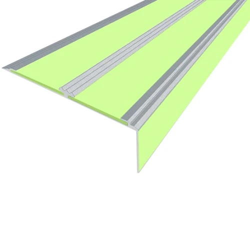 Противоскользящий алюминиевый угол-порог АУ70 ФЭС 70х3,6х25,9мм (вст.ФЭС+бортик), 1,5м