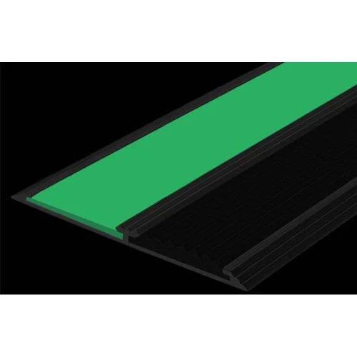 Противоскользящая алюминиевая полоса АП70 ФЭС (резин.вст.+ФЭС) 70х5,5мм, 2м