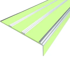 Противоскользящий алюминиевый угол-порог АУ98 ФЭС 98х3,6х26мм (вставки ФЭС+бортик ФЭС), 3м