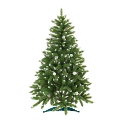 Ель искусственная BEATREES Королевская зеленая заснеженная с шишками 1,6 м