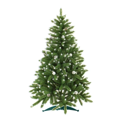 Ель искусственная BEATREES Королевская зеленая заснеженная с шишками 1,6 м