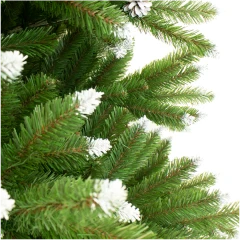 Ель искусственная BEATREES Королевская зеленая заснеженная с шишками 1,6 м