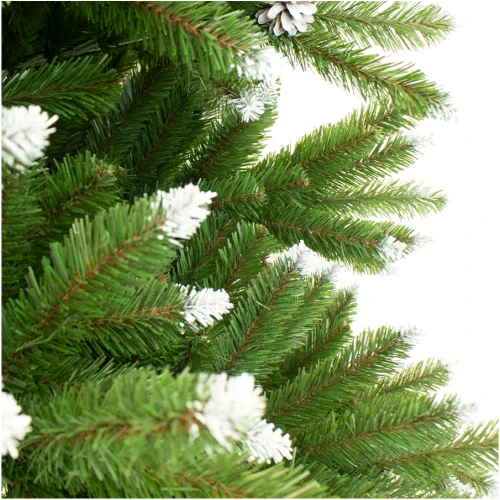 Ель искусственная BEATREES Королевская зеленая заснеженная с шишками 1,6 м
