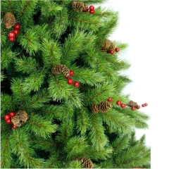 Ель искусственная BEATREES Tiffany зеленая с инеем шишками и ягодами 0,9 м