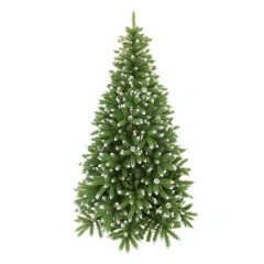 Ель искусственная BEATREES Королевская зеленая заснеженная с шишками 2,2 м