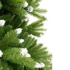 Ель искусственная BEATREES Королевская зеленая заснеженная с шишками 1,9 м.