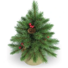 Ель искусственная BEATREES Tiffany зеленая с инеем шишками и ягодами 0,45 м