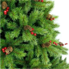 Ель искусственная BEATREES Tiffany зеленая с инеем шишками и ягодами 0,45 м