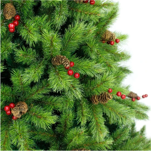 Ель искусственная BEATREES Tiffany зеленая с инеем шишками и ягодами 0,45 м