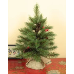 Ель искусственная BEATREES Tiffany зеленая с инеем шишками и ягодами 0,45 м