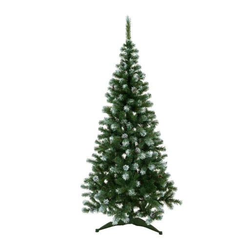 Ель искусственная MOROZCO Амурская зеленая заснеженная с шишками 2,1 м