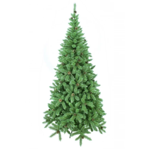 Ель искусственная BEATREES Онежская зеленая с шишками и инеем 2,5 м