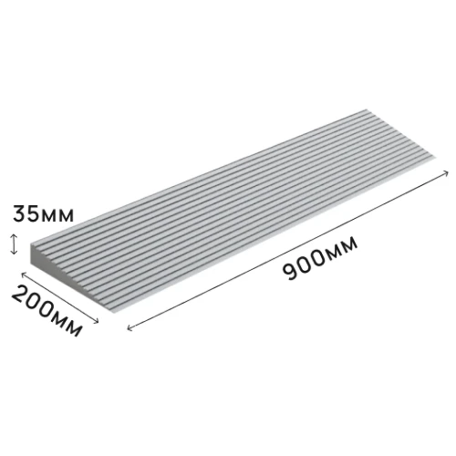 Пандус полимерный РУБЕЖ 35х200х900 мм, серый