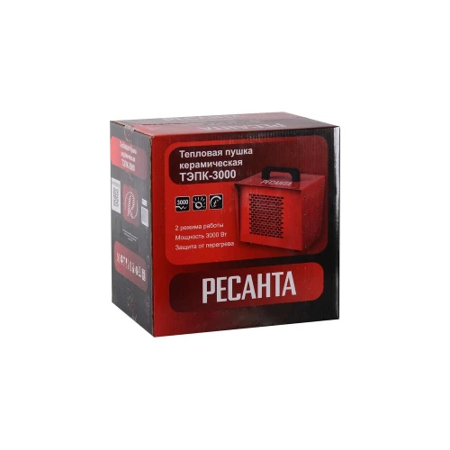 Тепловая электрическая пушка ТЭПК-3000 (керамический нагревательный элемент) Ресанта