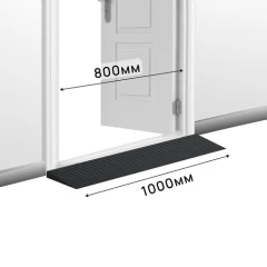 Пандус полимерный РУБЕЖ 30х200х1000 мм, чёрный