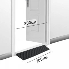 Пандус полимерный РУБЕЖ 35х200х700 мм, чёрный