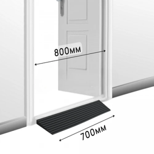 Пандус полимерный РУБЕЖ 35х200х700 мм, чёрный