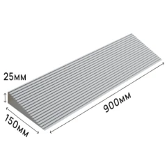 Пандус полимерный РУБЕЖ 25х150х900 мм, серый