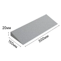 Пандус полимерный РУБЕЖ 20х150х500 мм, серый