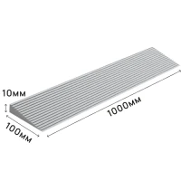 Пандус полимерный РУБЕЖ ГОСТ 10х100х1000 мм, серый