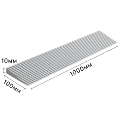 Пандус полимерный РУБЕЖ ГОСТ 10х100х1000 мм, серый