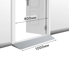 Пандус полимерный РУБЕЖ ГОСТ 10х100х1000 мм, серый