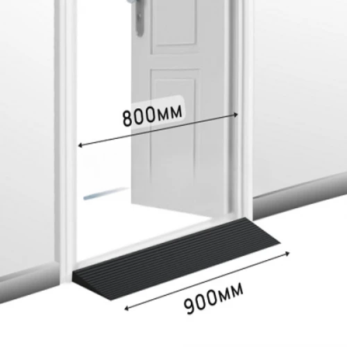 Пандус полимерный РУБЕЖ ГОСТ 15х150х900 мм, чёрный
