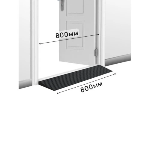 Пандус полимерный РУБЕЖ 35х200х800 мм, чёрный