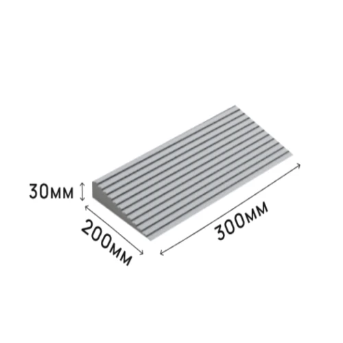 Пандус полимерный РУБЕЖ 30х200х300 мм, серый