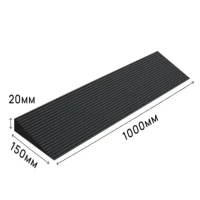 Пандус полимерный РУБЕЖ 20х150х1000 мм, чёрный