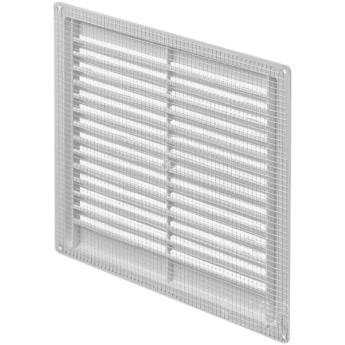 Решетка вентиляционная пластиковая без рамки с сеткой 180x250 ABS, белый