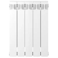 Биметаллический радиатор Rifar Monolit 500x5 секций, боковое подкл-е, белый