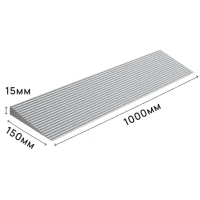 Пандус полимерный РУБЕЖ ГОСТ 15х150х1000 мм, серый