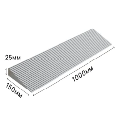 Пандус полимерный РУБЕЖ 25х150х1000 мм, серый