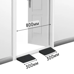 Пандус полимерный РУБЕЖ 25х150х300 мм, чёрный