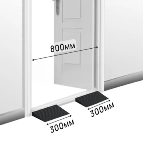 Пандус полимерный РУБЕЖ 25х150х300 мм, чёрный