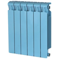 Биметаллический радиатор Rifar Monolit 500x6 секций, боковое подкл-е, сапфир