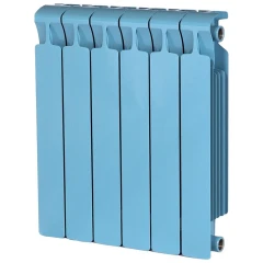 Биметаллический радиатор Rifar Monolit 500x6 секций, боковое подкл-е, сапфир