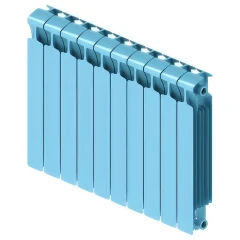 Биметаллический радиатор Rifar Monolit 500x10 секций, боковое подкл-е, сапфир