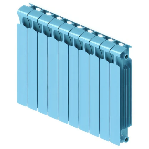 Биметаллический радиатор Rifar Monolit 500x10 секций, боковое подкл-е, сапфир