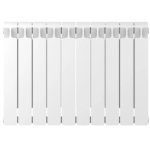 Биметаллический радиатор Rifar Monolit 500x10 секций, боковое подкл-е, белый