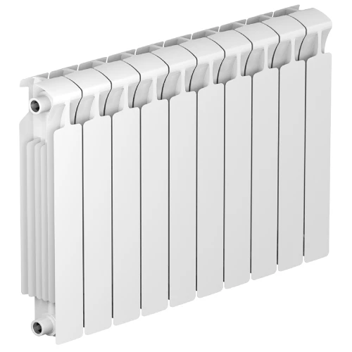 Биметаллический радиатор Rifar Monolit 500x10 секций, боковое подкл-е, белый