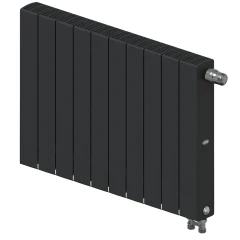 Биметаллический радиатор Rifar SUPReMO Ventil 500x10 секций, правое подкл-е, антрацит